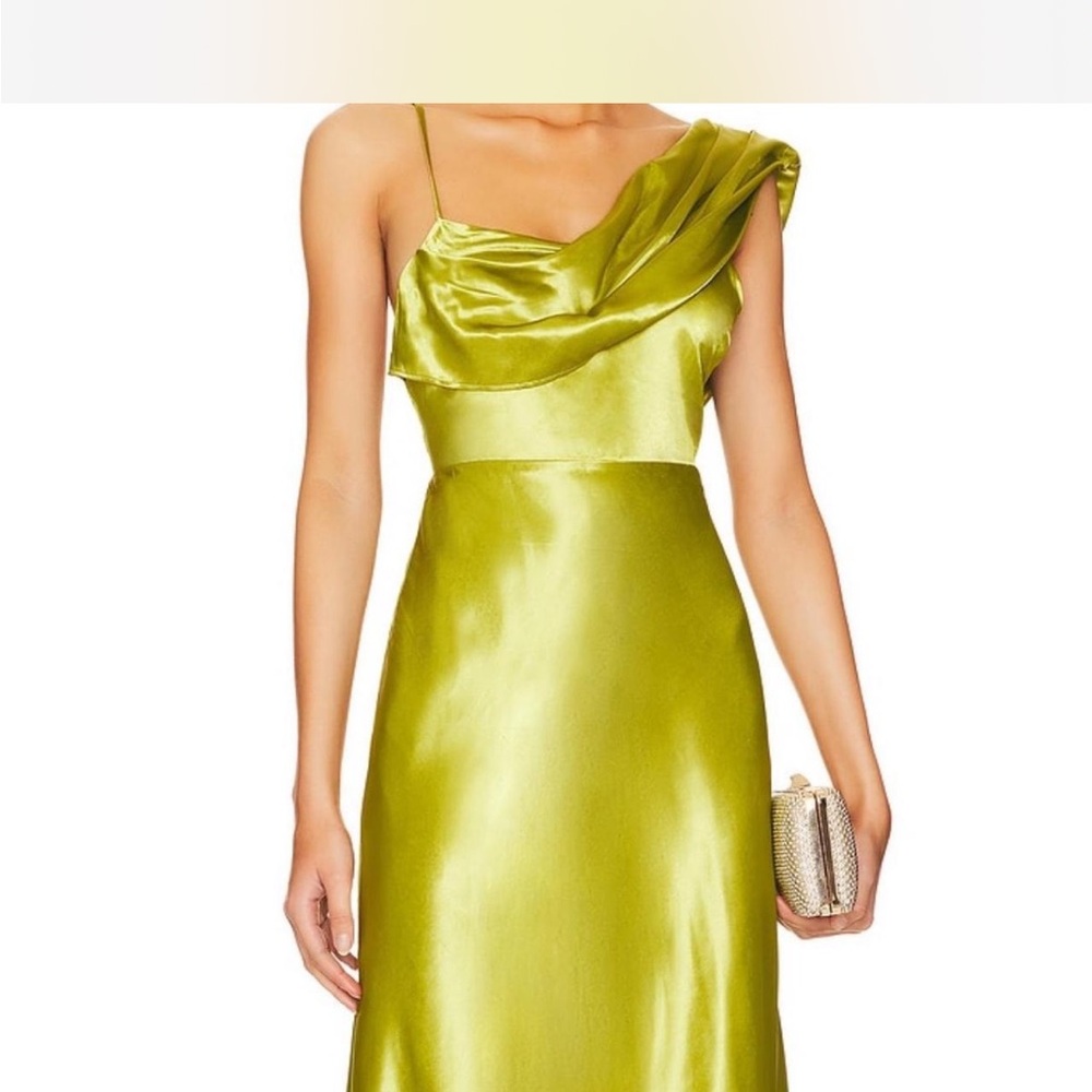House of Harlow Green Satin Dress